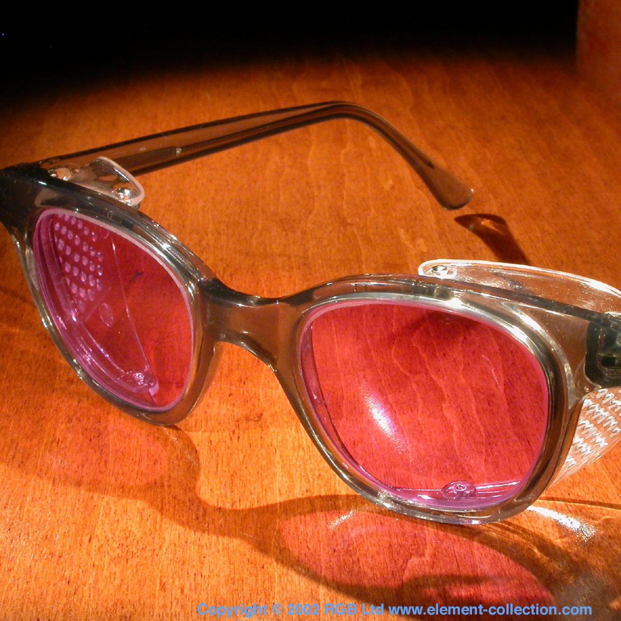 Praseodymium Glass-blower's glasses
