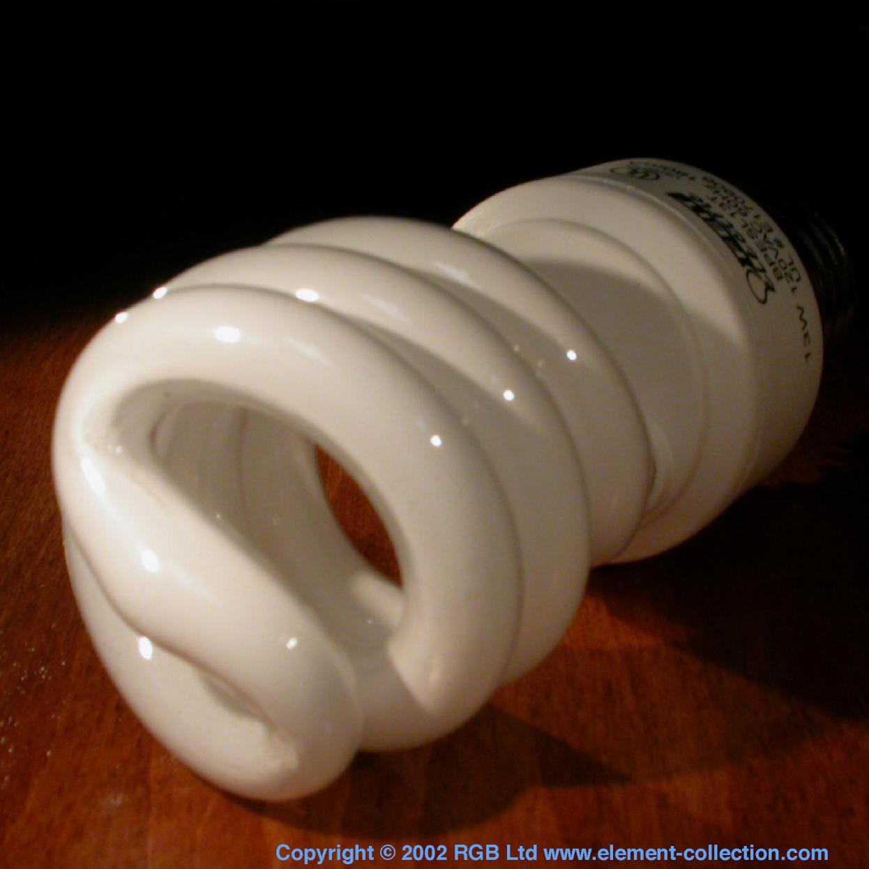 Europium Compact fluorescent bulb