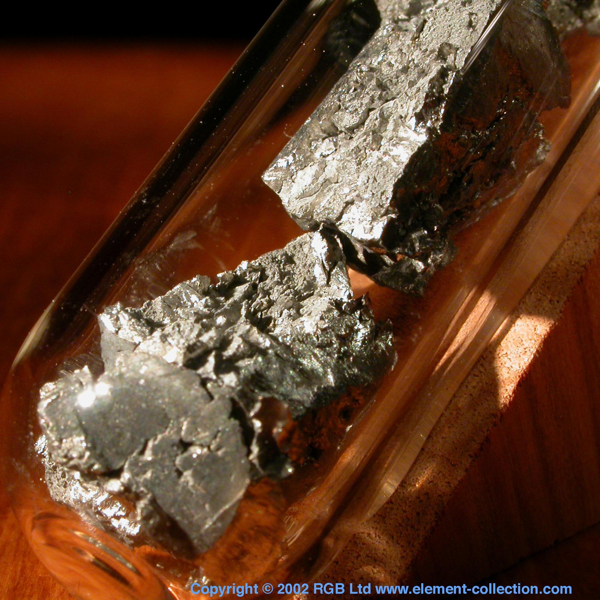 Lumps ampouled under argon