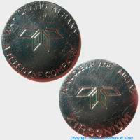 Zirconium Wah Chang tag, round
