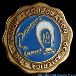 Indium Commemorative pin