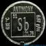 Antimony Element coin