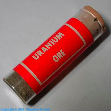 Uranium Tube of uranium ore