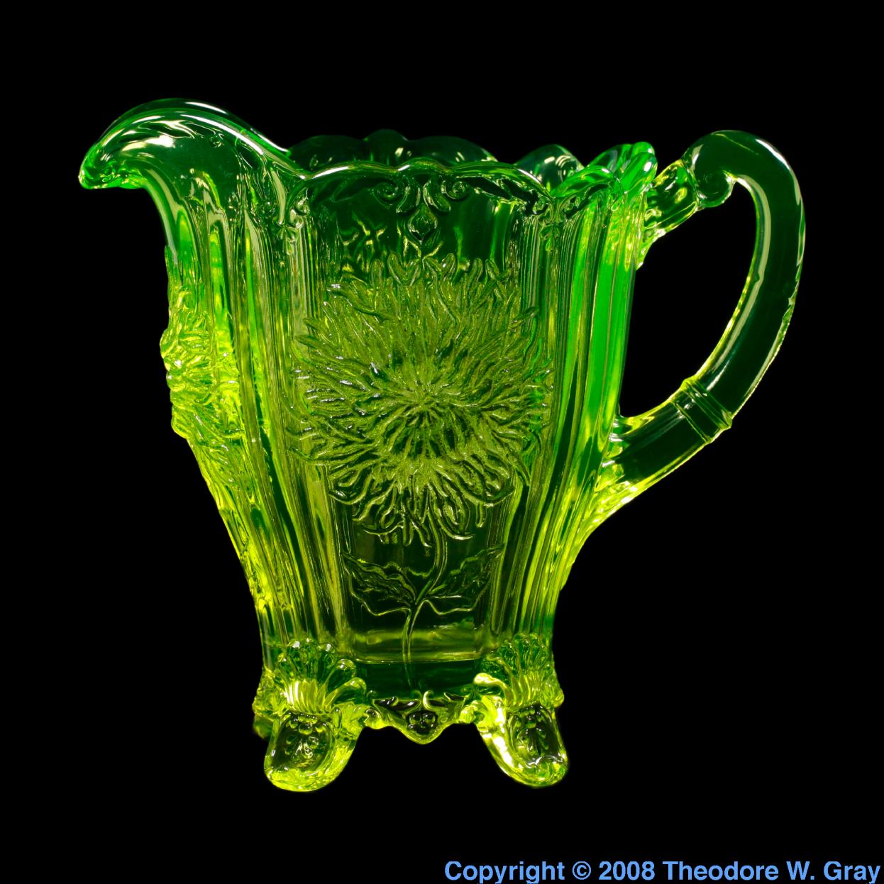 Uranium Uranium glass water pitcher