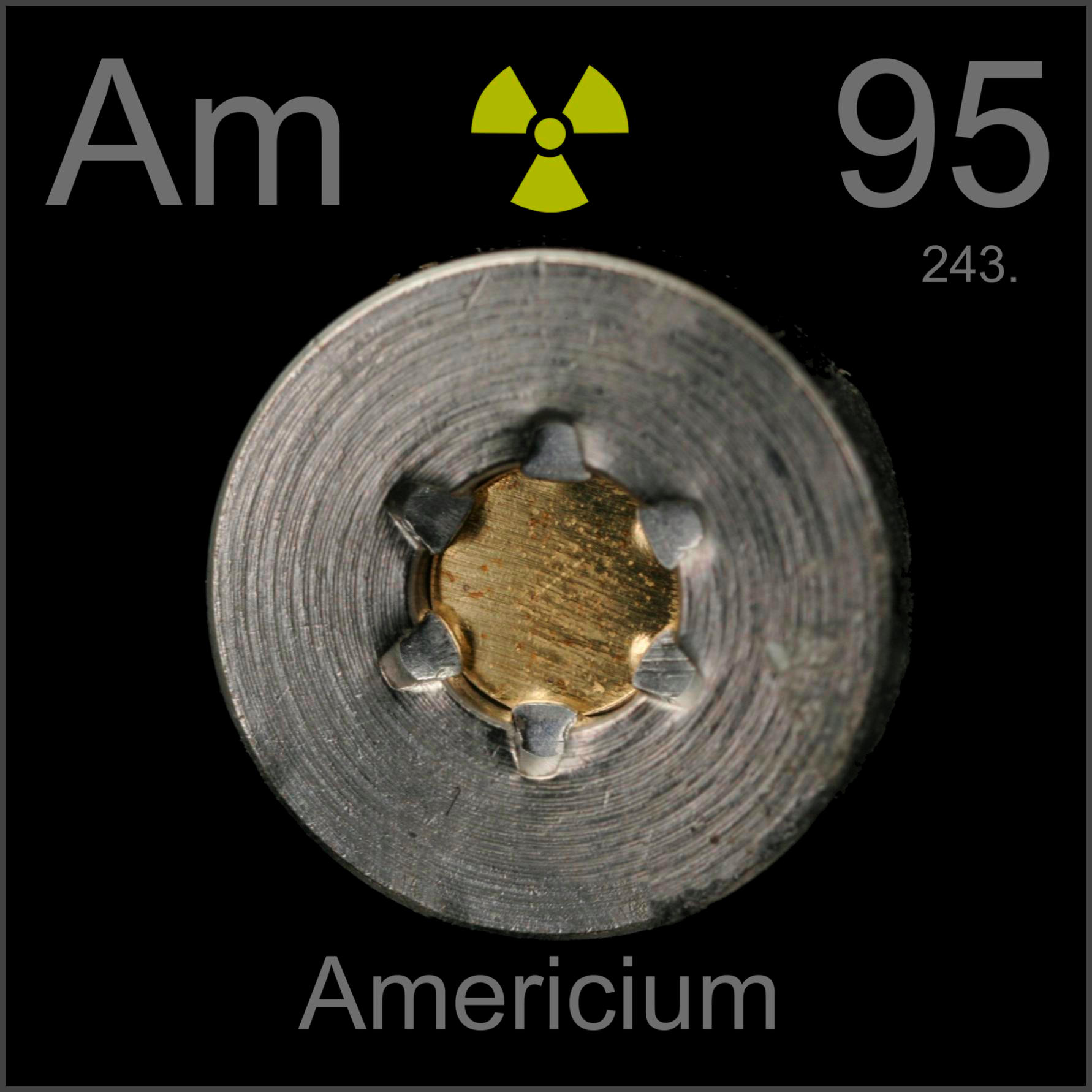 Americium Smoke detector element