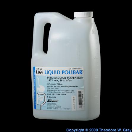 Oxygen Jug of Polibar barium sulfate