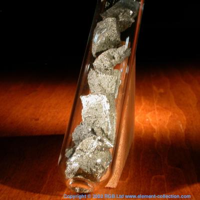Lumps ampouled under argon