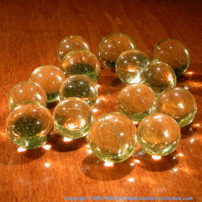 Vaseline glass marbles