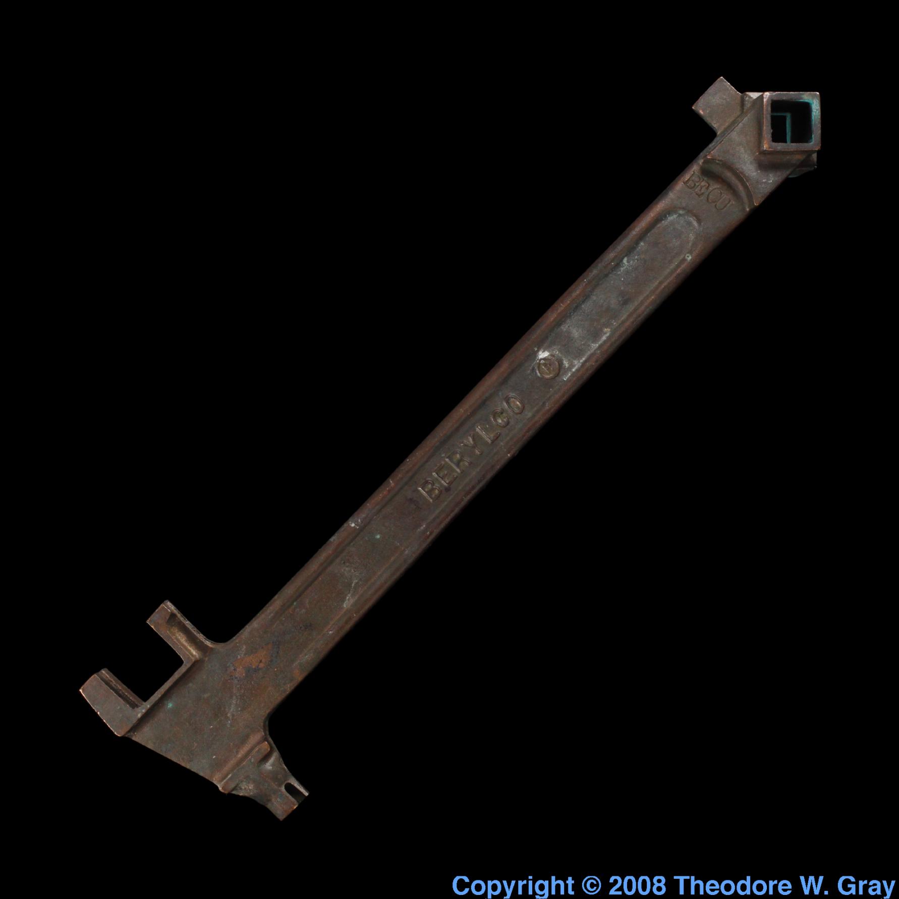 Beryllium Beryllium-copper gas wrench