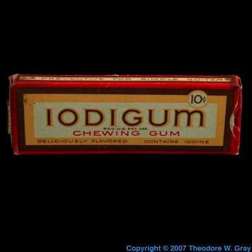 Iodine Iodigum, iodine chewing gum