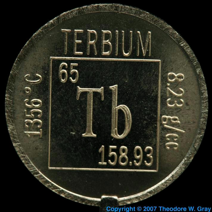 Terbium Element coin