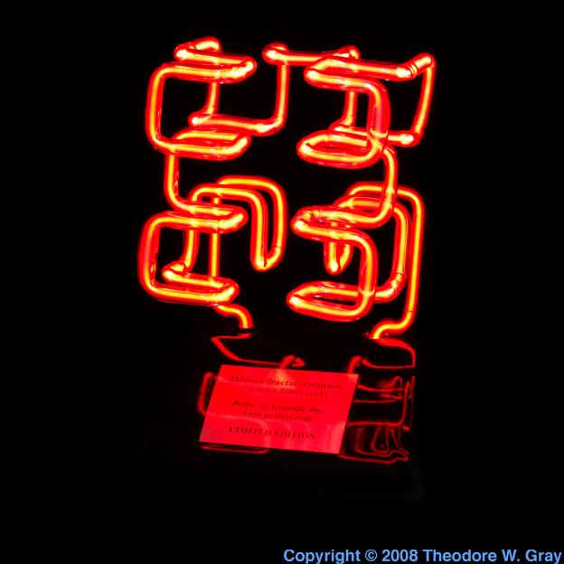 Neon Neon fractal sculpture