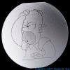 Silicon Homer Simpson on a silicon wafer