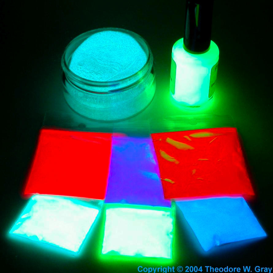 Sulfur Assorted glow-in-the-dark paints