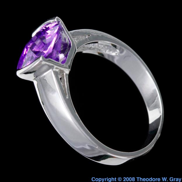 Rhodium Rhodium plated Ring with Tanzanite