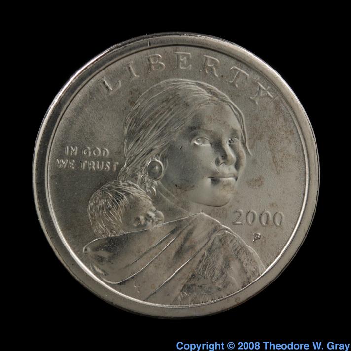 Rhodium Rhodium-plated Sacagawea coin