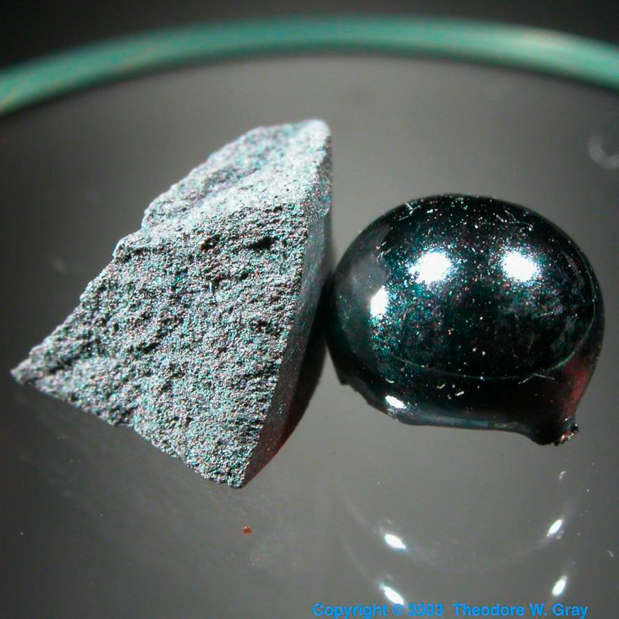 Rhenium Before and after arc-melting