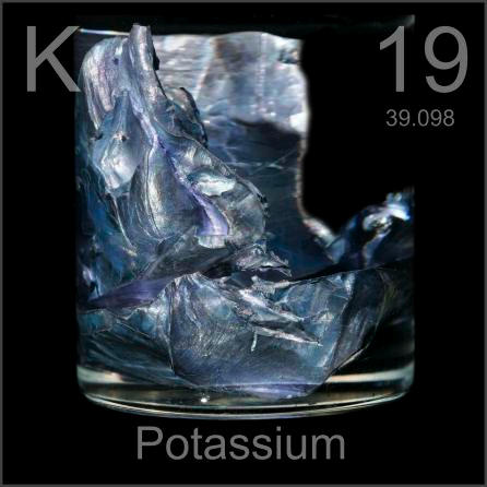 Potassium Cut cubes under oil