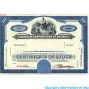 Vanadium Stock certificate