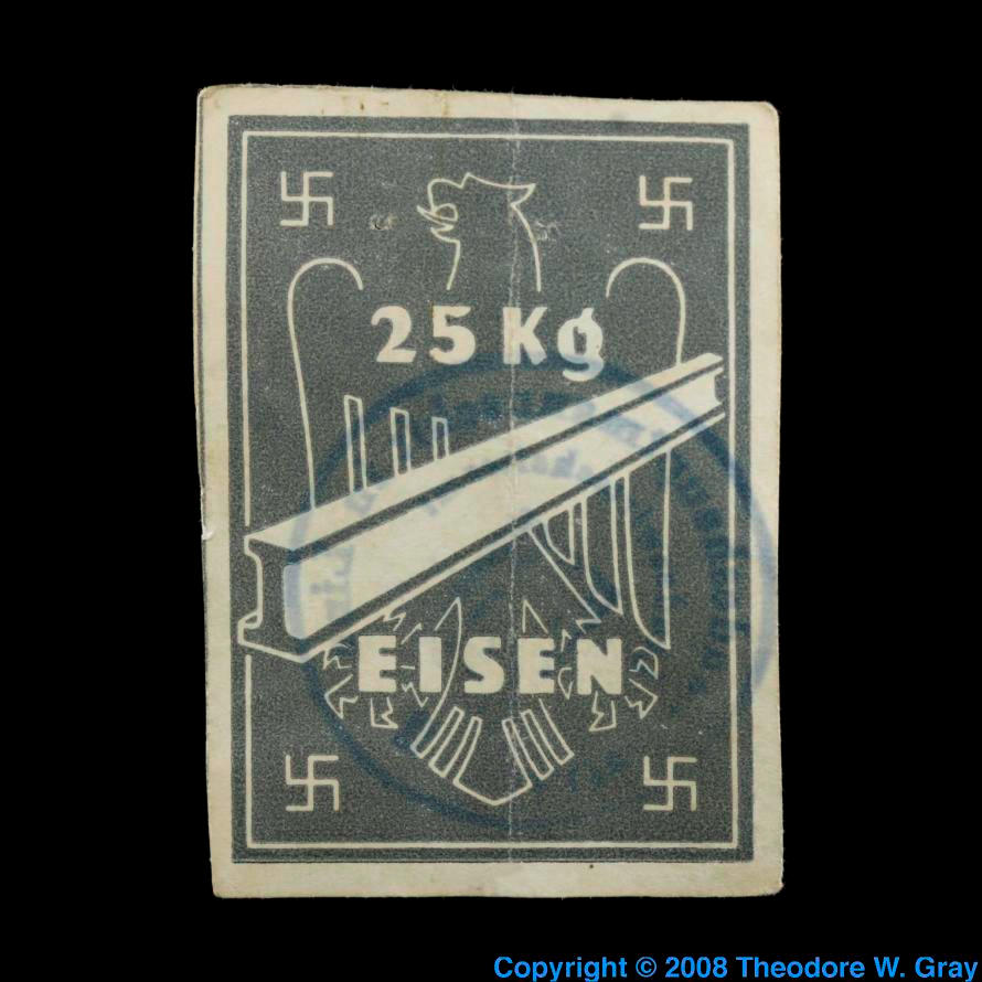 Iron Nazi iron certificate scrip