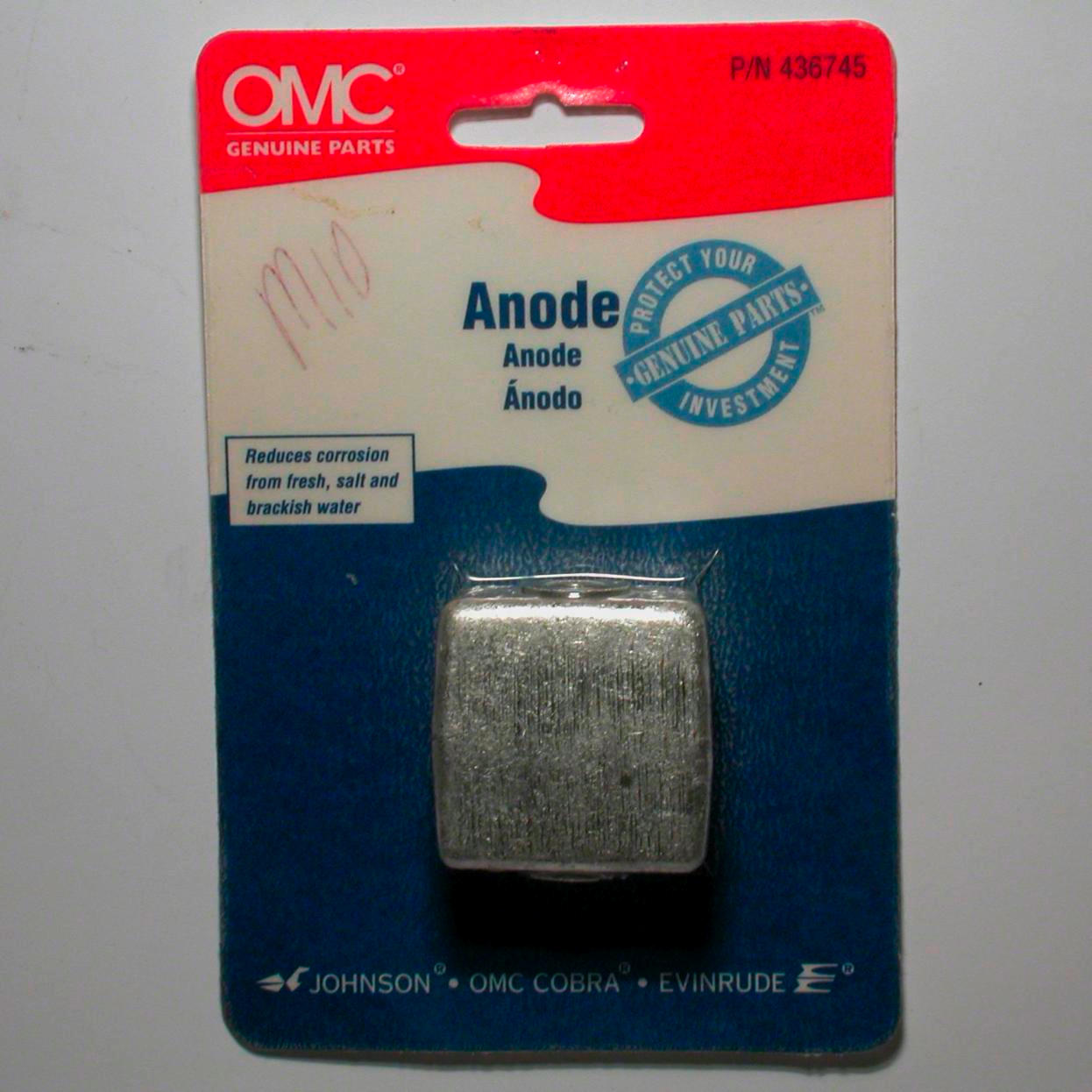 Zinc Outboard motor anode