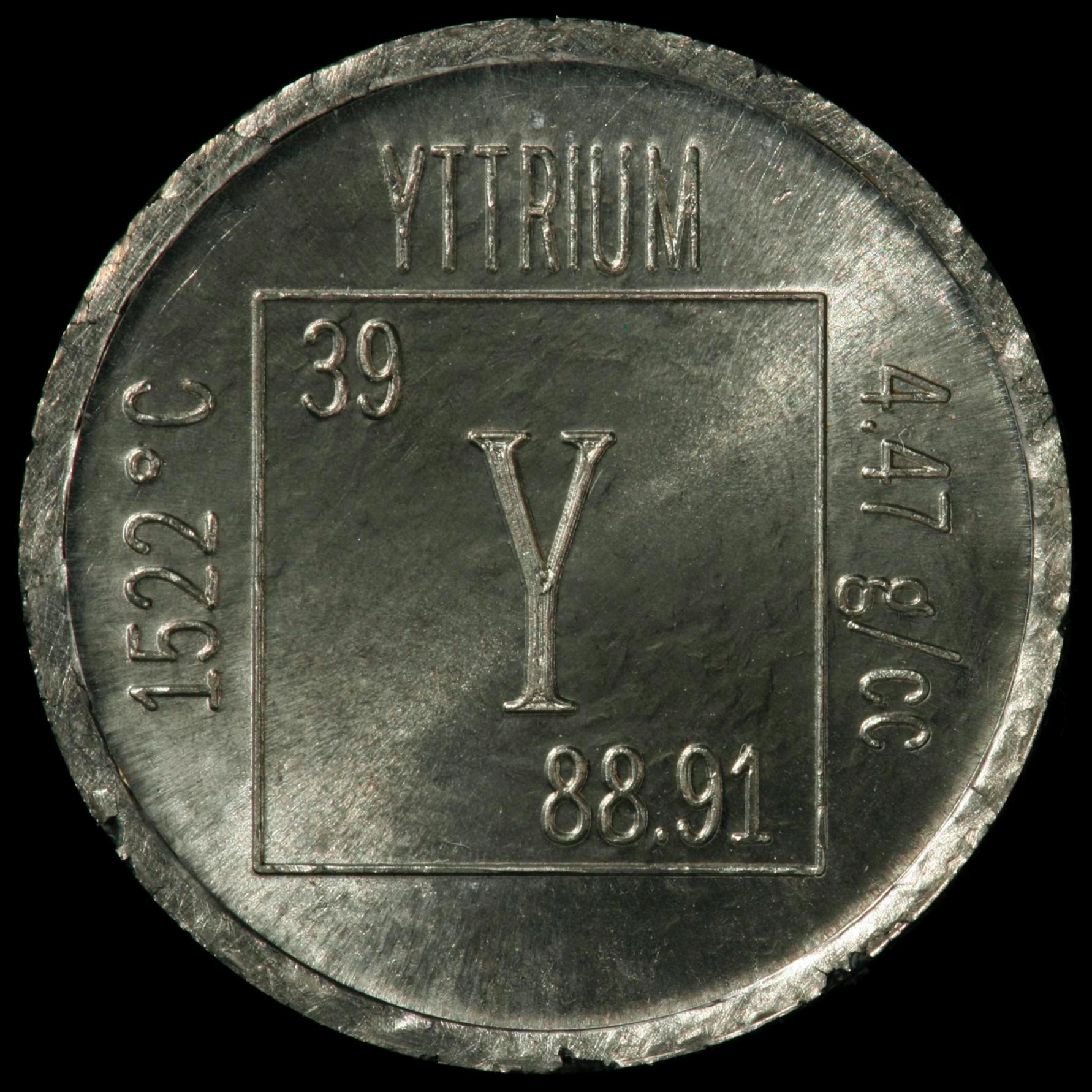 Yttrium Element coin