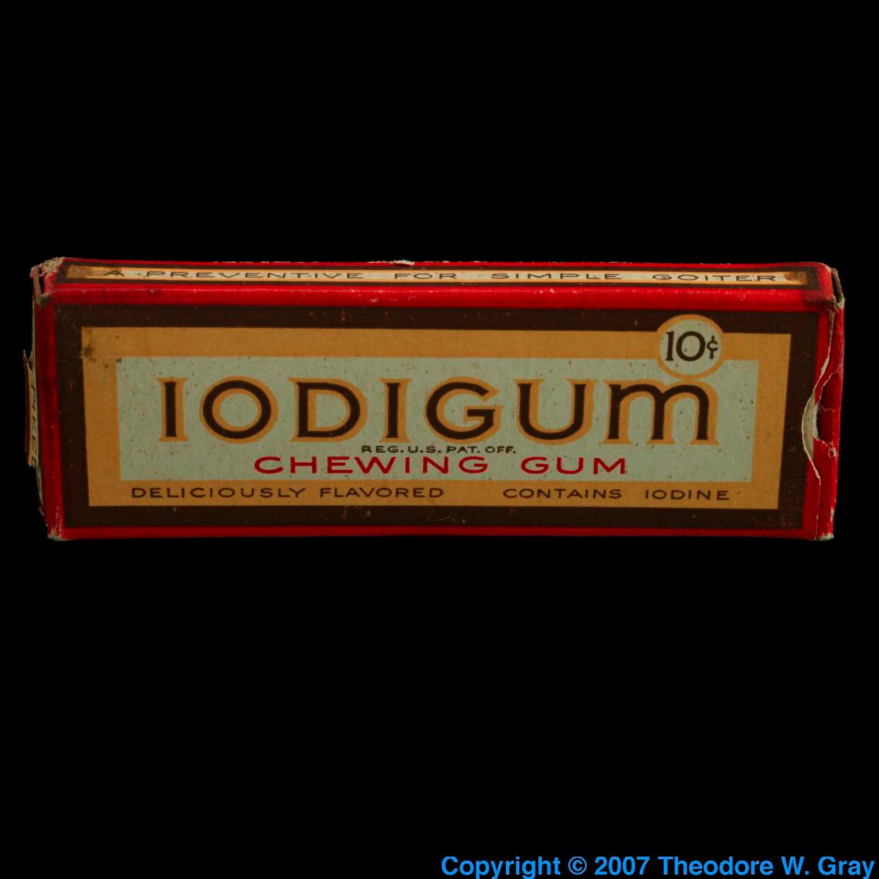 Iodine Iodigum, iodine chewing gum