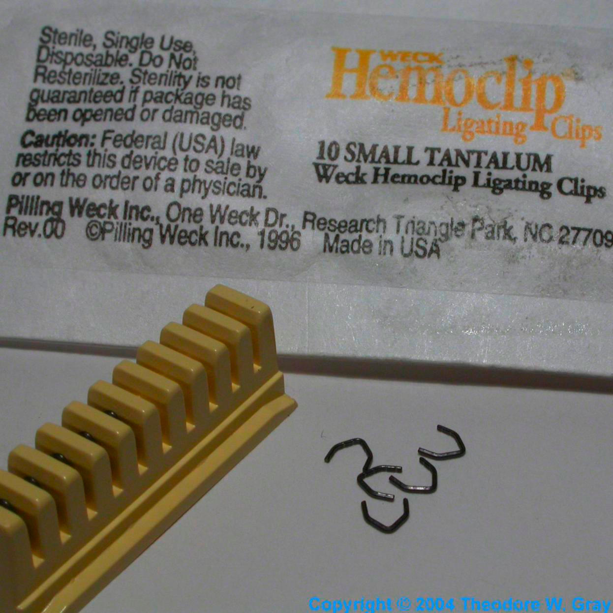 Tantalum Weck Hemoclip