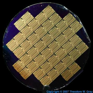 Gallium Etched gallium arsenide wafer